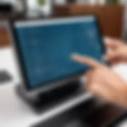 User interacting with Northstar POS interface