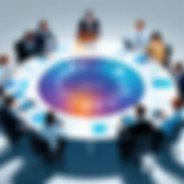 Collaboration Among Business Professionals Business professionals collaborating on a project