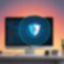Visual representation of VPN encryption process