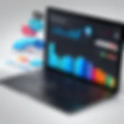 Visual representation of social media metrics analytics