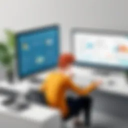 Illustration depicting the benefits of employee tracking software