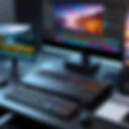 High-performance desktop setup for video editing