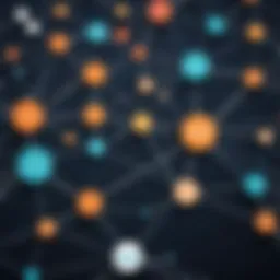 Interconnected nodes representing influencer relationships