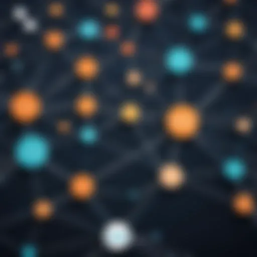 Interconnected nodes representing influencer relationships