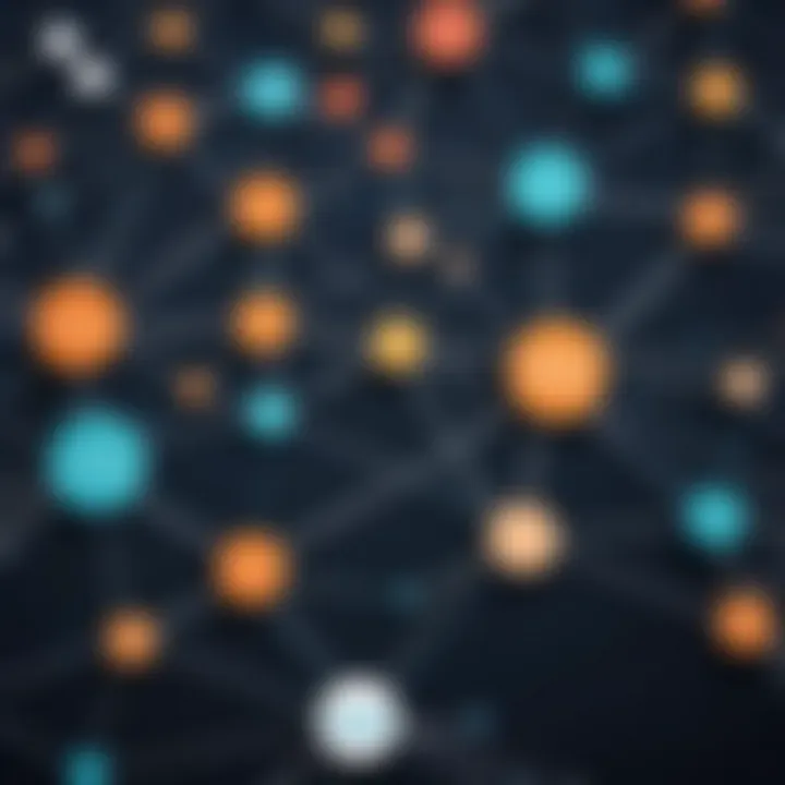Interconnected nodes representing influencer relationships