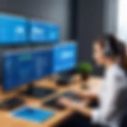 Visual representation of ATS help desk interface showcasing streamlined communication features