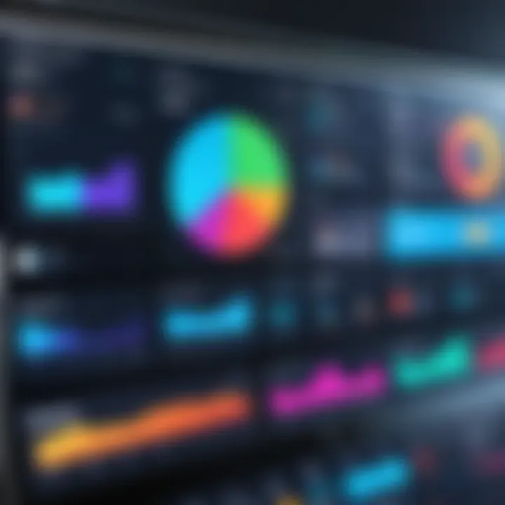 Visual representation of CRM software dashboard