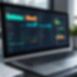 A sophisticated dashboard displaying time tracking metrics and analytics.