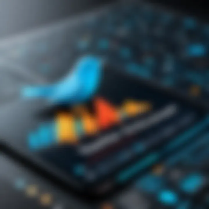 Graph depicting Twitter ad performance metrics