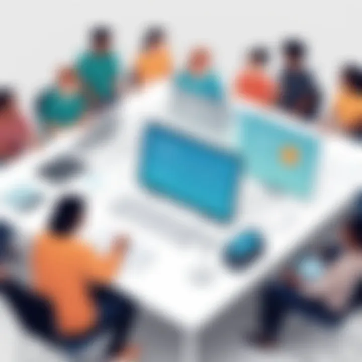 A creative illustration of community engagement through Typeform
