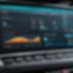 A sleek dashboard interface of car repair software