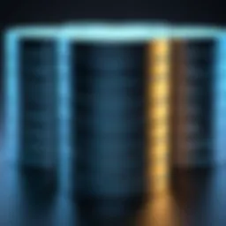 Visual comparison of database and data warehouse structures.