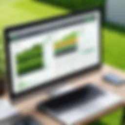 Visual representation of yard management software interface