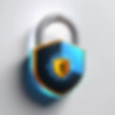 Symbol of Identity Protection A secure digital lock symbolizing identity protection