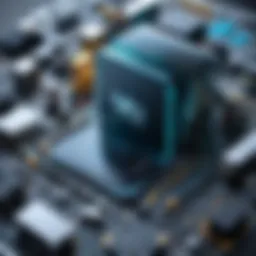 An abstract representation of mid tech software solutions