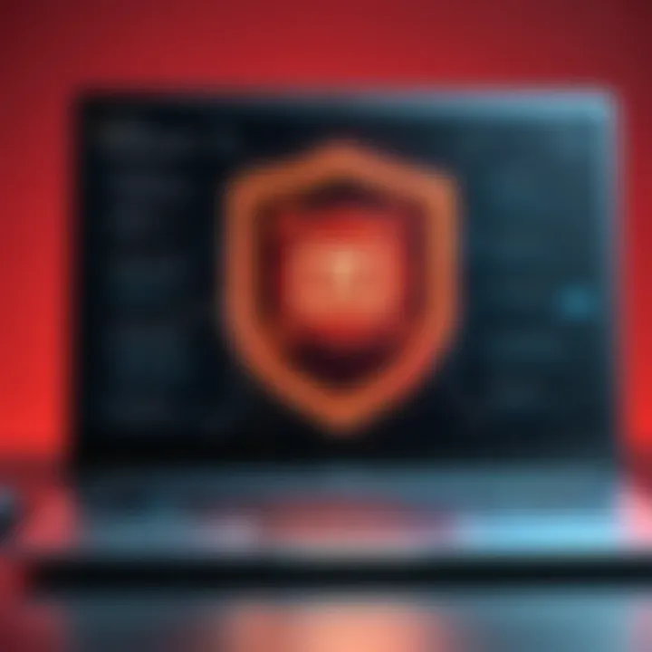 Visual representation of ransomware attack