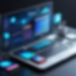 Conceptual representation of SaaS tools in a digital environment