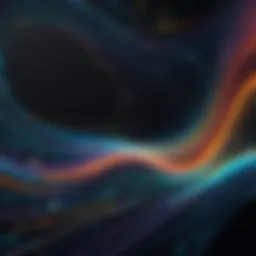 An abstract representation of time data flowing through various channels