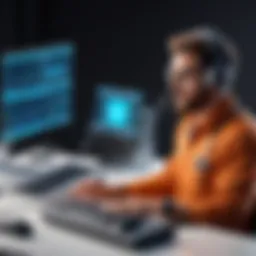 Illustration depicting the technology behind VoIP services