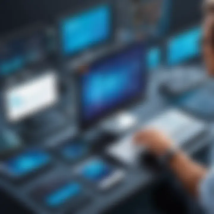 Illustration depicting the implications of Unisys products for businesses