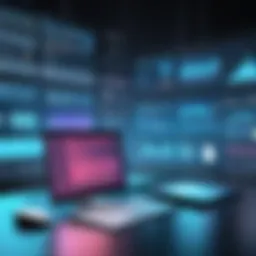 A graphical representation of visibility software applications.